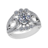 1.95 Ctw VS/SI1 Diamond 14K White Gold Engagement Ring