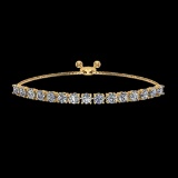 0.67 Ctw VS/SI1 Diamond 14K Yellow Gold Slide Bracelet ALL DIAMOND ARE LAB GROWN