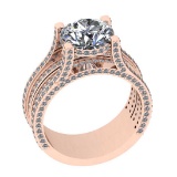 3.30 Ctw VS/SI1 Diamond Style 14K Rose Gold Engagement Halo Ring ALL DIAMOND ARE LAB GROWN