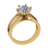 3.05 Ctw VS/SI1 Diamond 14K Yellow Gold Anniversary Ring