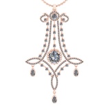 4.68 Ctw VS/SI1 Diamond 14K Rose Gold Vintage Style Necklace ALL Diamond ARE LAB GROWN Diamond