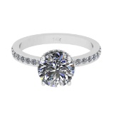 2.12 Ctw SI2/I1 Diamond 14K White Gold Wedding Ring