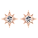 CERTIFIED 2.01 CTW ROUND E/VS2 DIAMOND (LAB GROWN IGI Certified DIAMOND SOLITAIRE EARRINGS ) IN 14K