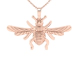Solid 14k Rose Gold Pendant Necklace Gold Weight Approx:- 10.90 Gram