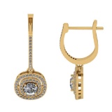 1.62 Ctw VS/SI1 Diamond Style 14K Yellow Gold Earrings ALL DIAMOND ARE LAB GROWN