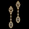 0.76 Ctw VS/SI1 Diamond 18K Yellow Gold Earrings ALL DIAMOND ARE LAB GROWN