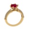 2.20 Ctw VS/SI1 Ruby And Diamond 14K Yellow Gold Engagement /Wedding/Anniversary Ring