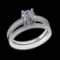 1.05 Ctw VS/SI1 Diamond 14K White Gold Engagement set Ring