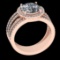 3.22 Ctw VS/SI1 Diamond 18K Rose Gold Engagement Wedding Ring