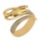 0.70 Ctw VS/SI1 Diamond 14K Yellow Gold Vintage Style Dragon Ring