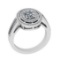 1.23 Ctw VS/SI1 Diamond 14K White Gold Engagement Ring