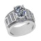 3.75 Ctw VS/SI1 Diamond 14K White Gold Engagement Halo Ring