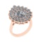 2.60 CtwVS/SI1 Diamond 14K Rose Gold Engagement Halo Ring