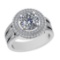 3.22 Ctw VS/SI1 Diamond 14K White Gold Engagement Halo Ring