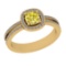 1.10 Ctw Gia certified Natural Fancy Yellow And White Diamond 14K Yellow Gold Wedding Ring