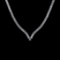 4.66 Ctw VS/SI1 Diamond 3 14K White Gold Necklace