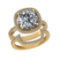 5.40 Ctw VS/SI1 Diamond 14K Yellow Gold Engagement Halo Set Ring