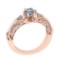 1.51 Ctw VS/SI1 Diamond 14K Rose Gold Vintage Style Ring