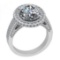 5.80 Ctw VS/SI1 Diamond 14K White Gold Engagement Halo Ring