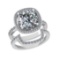 5.40 Ctw VS/SI1 Diamond 14K White Gold Engagement Halo Set Ring