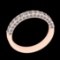 0.86 Ctw VS/SI1 Diamond 14K Rose GoldEntity band Ring
