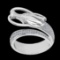 0.70 Ctw VS/SI1 Diamond 14K White Gold Vintage Style Dragon Ring