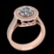2.53 Ctw VS/SI1 Diamond 18K Rose Gold Engagement /Wedding Halo Ring