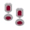 2.45 Ctw VS/SI1 Ruby And Diamond 14K White Gold Earrings