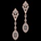 0.76 Ctw VS/SI1 Diamond 18K Rose Gold Earrings ALL DIAMOND ARE LAB GROWN