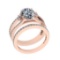 3.51 Ctw VS/SI1 Diamond Style 14K Rose Gold Engagement Set Ring