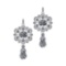 9.70 Ctw VS/SI1 Diamond Bezel & 14K White Gold Earrings ALL DIAMOND ARE LAB GROWN