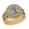 3.22 Ctw VS/SI1 Diamond 14K Yellow Gold Engagement Halo Ring