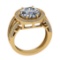 5.07 Ctw VS/SI1 Diamond 14K Yellow Gold Engagement Halo Ring