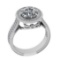 2.53 Ctw VS/SI1 Diamond 14K White Gold Engagement /Wedding Halo Ring