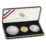 2015 3-Coin Commemorative United States Marshals Service Proof Set (Box & COA)