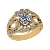 1.95 Ctw VS/SI1 Diamond 14K Yellow Gold Engagement Ring