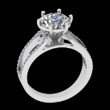 3.05 Ctw VS/SI1 Diamond 18K White Gold Anniversary Ring