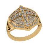 1.01 Ctw VS/SI1 Diamond 14K Yellow Gold Men's Engagement /Wedding Ring