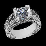 2.00 Ctw VS/SI1 Diamond 18K White Gold Solitaire Ring