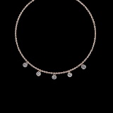 0.75 Ctw VS/SI1 Diamond 14K Rose Gold Yard Necklace