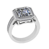 3.03 Ctw VS/SI1 Diamond 14K White Gold Engagement Ring