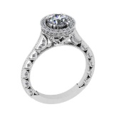 1.78 Ctw SI2/I1 Diamond 14K White Gold Engagement /Wedding Halo Ring