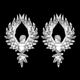 0.80 Ctw VS/SI1 Diamond 18K White Gold Earrings ALL DIAMOND ARE LAB GROWN
