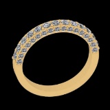 0.86 Ctw VS/SI1 Diamond 14K Yellow GoldEntity band Ring
