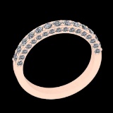 0.86 Ctw VS/SI1 Diamond 14K Rose GoldEntity band Ring