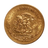 Mexico 20 Pesos Gold 1917 XF Calendar Wheel