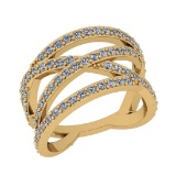 1.26 Ctw VS/SI1 Diamond 14K Yellow Gold Engagement /Wedding Band Ring