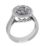 2.53 Ctw VS/SI1 Diamond 14K White Gold Engagement /Wedding Halo Ring