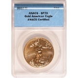 Certified Burnished $50 Gold Eagle 2016-W SP70 ANACS