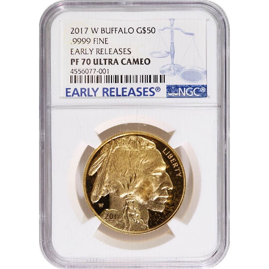 Certified Proof Gold Buffalo 2017-W PF70 NGC Early Releases